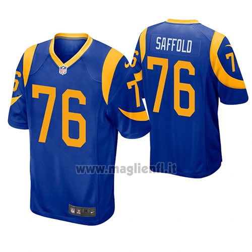 Maglia NFL Game Los Angeles Rams Rodger Saffold Blu Giallo